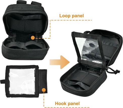 EDC Small Tactical Molle Pouch, Micro Utility Pouch,Removable Clear ID Pocket Mini Knife Compass Flashlight Card Storage Bag Belt Outdoor Hiking Camping Hunting in Saudi Arabia