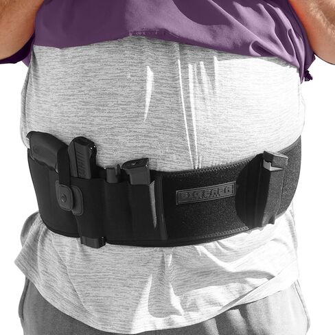 Belly Band Holster for Big Guys (2XL) by BRAVOBELT - Big Papa Edition | Fits 55" to 65" Belly (Black) in Saudi Arabia