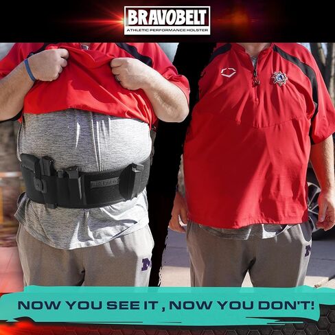 Belly Band Holster for Big Guys (2XL) by BRAVOBELT - Big Papa Edition | Fits 55" to 65" Belly (Black) in Saudi Arabia