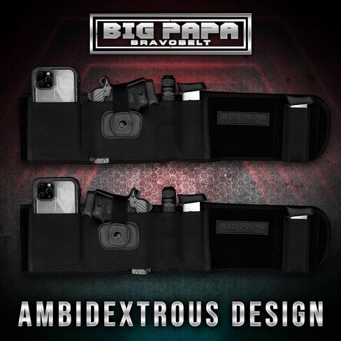 Belly Band Holster for Big Guys (2XL) by BRAVOBELT - Big Papa Edition | Fits 55" to 65" Belly (Black) in Saudi Arabia