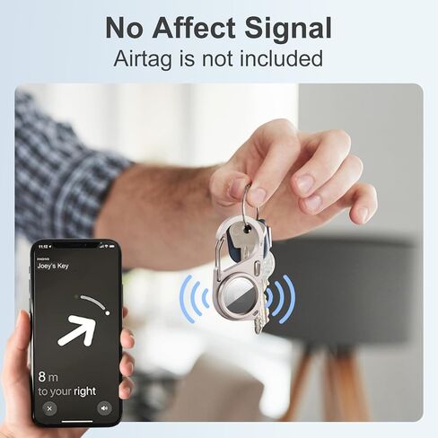 حافظة AirTag مع حلقة تسلق، حزمة واحدة من سلسلة مفاتيح حامل علامات هوائية معدنية مقاومة للصدمات، واقي بطاقة هوائية مضاد للخدش لحقائب الظهر ومفاتيح الأمتعة، وإكسسوارات لعلامات الهواء وأجهزة تحديد المواقع (التيتانيوم) in Kuwait