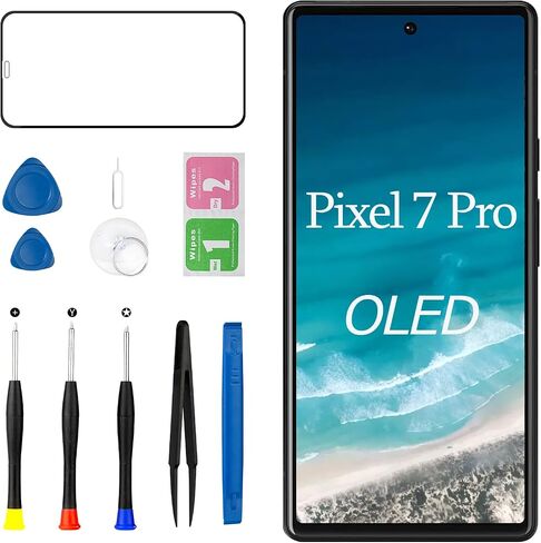لجوجل بكسل 7 برو OLED قطع غيار للشاشة GP4BC GE2AE LCD ثلاثية الأبعاد عرض محول الأرقام اللمس الجمعية مع أدوات إصلاح in Kuwait