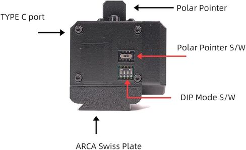 OrionU Star Tracking Equatorial Mount، جهاز تعقب أسترو بعمود فولاذي مزدوج اللولب مع مؤشر قطبي عالي السطوع، تحكم ESP32 ثنائي النواة، سعة تحميل 4 كجم للتصوير الفلكي للسماء العميقة والفاصل الزمني in Saudi Arabia