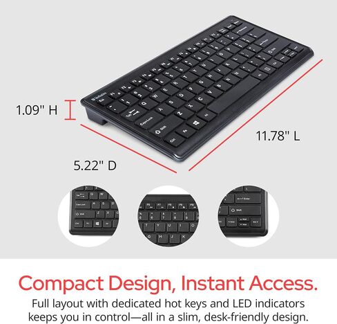 Verbatim Silent Wireless Compact Keyboard and Mouse Combo in Saudi Arabia