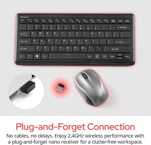 Verbatim Silent Wireless Compact Keyboard and Mouse Combo in Saudi Arabia