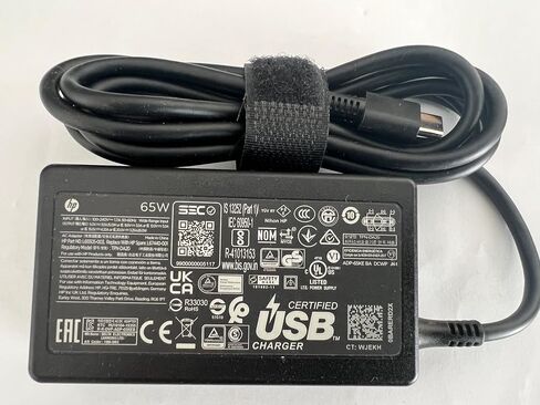 HP L67440-001- 65W 20V 3.25A USB-C محول تيار متردد لـ EliteBook x360، P/N: L65505-003، L67440-001، TPN-DA20. in Kuwait