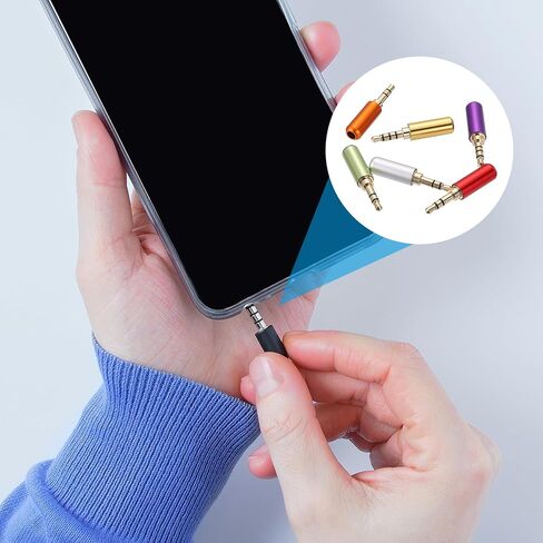 MECCANIXITY 2 قطعة 3.5 مم مقبس إصلاح بديل، 4 أقطاب معدنية ستيريو ذكر قابس 3.5 مم لحام DIY موصل كابل الصوت لإصلاح كابل الميكروفون لسماعات الرأس، أزرق in Saudi Arabia