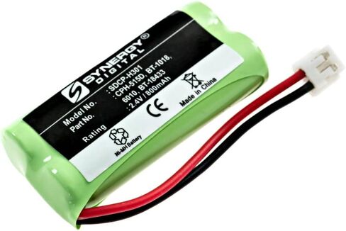 بطاريات هاتف لاسلكية رقمية من Synergy، متوافقة مع هاتف RCA 25055RE1 اللاسلكي، (Ni-MH، 2.4 فولت، 800 مللي أمبير)، بديلة لبطارية Uniden BT-1018، تتضمن العبوة: 5 بطاريات SDCP-H301 in Saudi Arabia