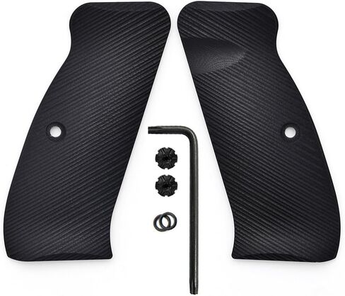 Cool Hand G10 Grips for CZ 75 Full Size, SP-01, 75B BD, Pistol Grips Screws Included, Palm Swell Back Style, Mag Release, Golf Ball Dimple Texture in Kuwait