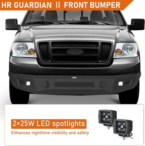 Hoke Road Discovery 04-08 F150 Front Pumper for 2004 2005 2006 2007 2008 Ford F-150 Pickup ، Offroad Replace Pumper w/Winch Plate & D Ring Mounts in Saudi Arabia