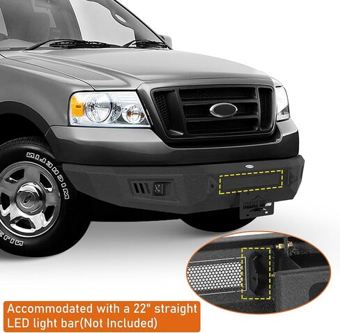 Hoke Road Discovery 04-08 F150 Front Pumper for 2004 2005 2006 2007 2008 Ford F-150 Pickup ، Offroad Replace Pumper w/Winch Plate & D Ring Mounts in Saudi Arabia