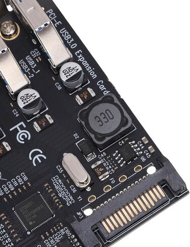 بطاقة PUSOKEI PCIE USB 3.2، 4 منافذ PCI Express إلى بطاقة توسيع USB 3.0، 4 منافذ USB A، سرعة فائقة 5 جيجابت في الثانية، تقنية مدمجة ذاتية التشغيل، بطاقة PCIe USB للكمبيوتر المكتبي in Kuwait
