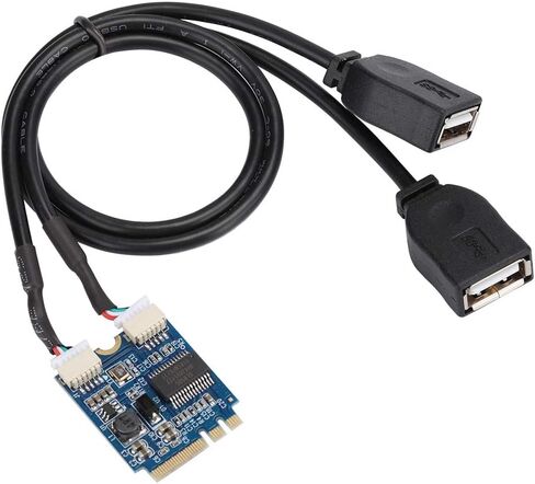 CHICIRIS M.2 NGFF USB Riser Card Convenient Expansion Adapter for Desktops and Notebooks Two USB2.0 Ports Extension Ideal for Mini USB Devices Key AE Interface Users in Saudi Arabia