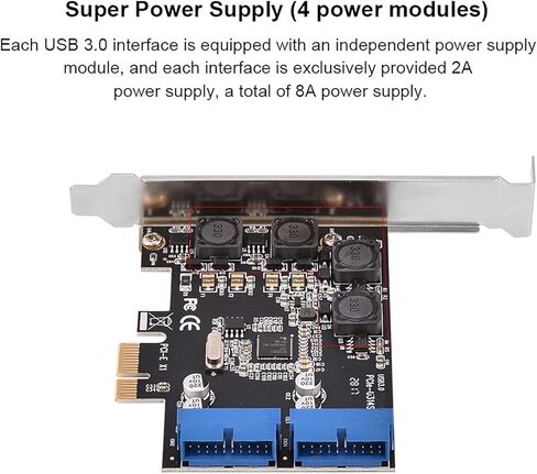 CHICIRIS PCIE USB 3.0 19 Pin Card Featuring Superior Technology, 2 Port 19Pin Header Card for Power Users, Ideal for Custom PC Builds in Saudi Arabia