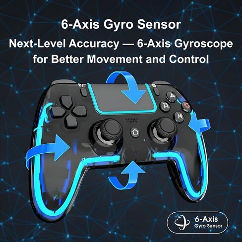 VioraTech Wireless Controller for PS5 with Hall Effect Joysticks, RGB Lighting, Turbo & Macro Functions, Linear Triggers, 6-Axis Sensor, Dual Vibration, Touchpad, Speaker & 3.5mm Audio Jack – Compatible with PS5/Pro/Slim/Mac/Steam Deck/PC in Saudi Arabia