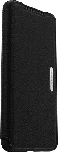 OtterBox for Samsung Galaxy S21+ 5G, Premium Leather Protective Folio Case, Strada Series, Black - Non-Retail Packaging in Saudi Arabia