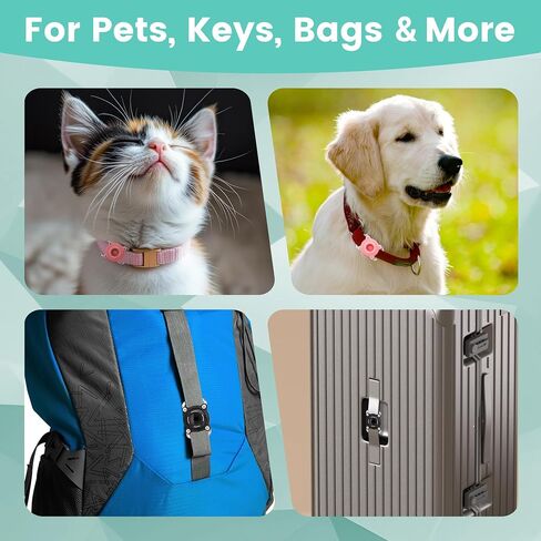 Waterproof Dog Collar Holder for Airtag – Dustproof, Ultra-Durable, Shockproof Case Compatible with Apple Air Tag (Not Included), Anti-Loss GPS Tracker Cover for Pets, Dogs, Cats in Saudi Arabia
