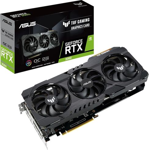 بطاقة رسومات ASUS TUF Gaming NVIDIA GeForce RTX 3060 V2 OC Edition (PCIe 4.0، 12GB GDDR6، HDMI 2.1، DisplayPort 1.4a، محامل مروحة كروية مزدوجة، شهادة من الدرجة العسكرية، GPU Tweak II) (متجددة) in Saudi Arabia