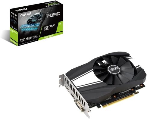 بطاقة الفيديو ASUS - GeForce GTX 1660، إصدار Super OC Phoenix، سعة 6 جيجابايت GDDR6 (متجددة) in Saudi Arabia