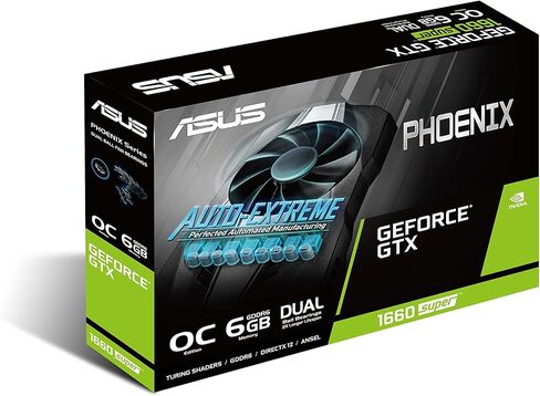 بطاقة الفيديو ASUS - GeForce GTX 1660، إصدار Super OC Phoenix، سعة 6 جيجابايت GDDR6 (متجددة) in Saudi Arabia