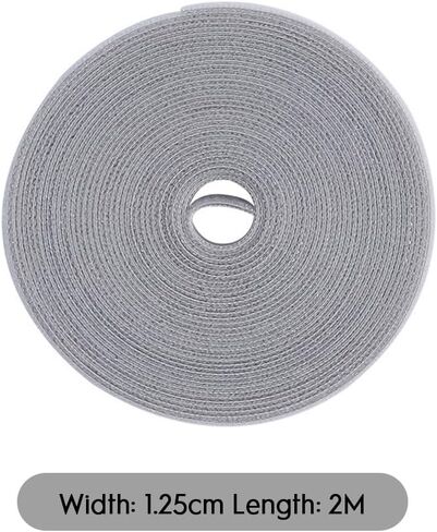 6.5Ft x 1 Roll Adjustable Cable Ties: Reusable Hook and Loop Fastening Cable Ties for Cable Organizing, Wire Management and Wire Organizer, Black in Saudi Arabia
