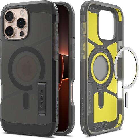 Spigen for iPhone 16e Case, Tough Armor (Ai) MagFit [Compatible with Magsafe Accessories] [Kickstand] [Military-Grade Protection] - Gunmetal in Saudi Arabia