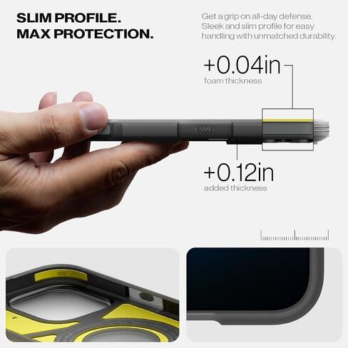 Spigen for iPhone 16e Case, Tough Armor (Ai) MagFit [Compatible with Magsafe Accessories] [Kickstand] [Military-Grade Protection] - Gunmetal in Saudi Arabia