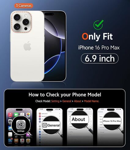حافظة لهاتف iPhone 17 Pro Max، [متوافقة مع MagSafe] [حماية من السقوط العسكري] حماية كاملة للكاميرا مقاومة للصدمات وشفافة غير لامعة لهاتف iPhone 17 Pro Max 6.9 بوصة (أسود) in Saudi Arabia