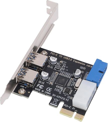 Keenso PCIe USB 3.0 Expansion Card, Metal Adapter with 2 Ports 5Gbps SuperSpeed for Desktop Lift Connectivity in Saudi Arabia