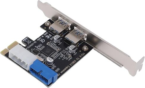 Keenso PCIe USB 3.0 Expansion Card, Metal Adapter with 2 Ports 5Gbps SuperSpeed for Desktop Lift Connectivity in Saudi Arabia