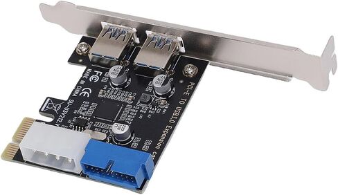 Keenso PCIe USB 3.0 Expansion Card, Metal Adapter with 2 Ports 5Gbps SuperSpeed for Desktop Lift Connectivity in Saudi Arabia
