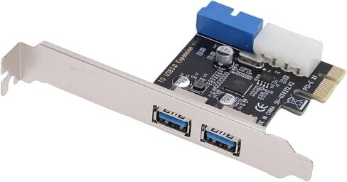 Keenso PCIe USB 3.0 Expansion Card, Metal Adapter with 2 Ports 5Gbps SuperSpeed for Desktop Lift Connectivity in Saudi Arabia