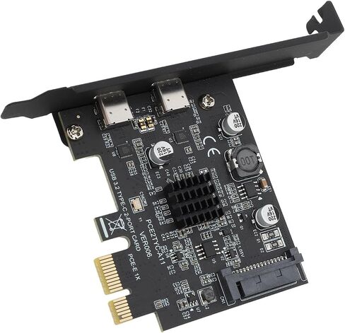 Keenso USB3.2 بطاقة Exppnsion Express عالية السرعة Express Gen2 Type C لنظام Windowslinux، معدل نقل 10 جيجابت/ثانية، شريحة ASM3142 ASMEDIA، مثالية لتكوين الكمبيوتر الشخصي لسطح المكتب in Saudi Arabia