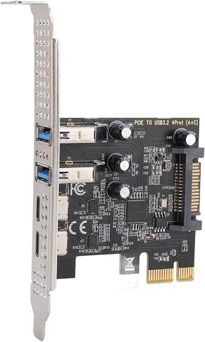 Dpofirs PCIe لبطاقة توسيع USB وType C، وبطاقة تمديد اتصال PCIe للكمبيوتر المكتبي in Kuwait