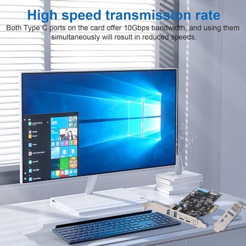 بطاقة VBESTLIFE PCIe إلى USB 3.2 Gen 1، بطاقة توسيع منافذ USB C وA مزدوجة بسرعة 10 جيجابت في الثانية مع واجهة من النوع E 19Pin، للفوز بنظام التشغيل Linux لنظام التشغيل X in Saudi Arabia