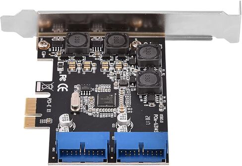 بطاقة Keenso PCI Express USB 3.0 ذات ملف تعريف منخفض للاستخدام الداخلي لأجهزة الكمبيوتر الشخصية والأجهزة اللوحية - ماجستير في الاستقرار والأمان مثالية للاعبين وعشاق التكنولوجيا in Saudi Arabia