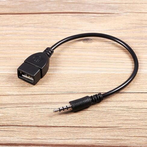 محول كابل محول 3.5 ملم ذكر صوت AUX جاك إلى USB 2.0 نوع A أنثى OTG in Saudi Arabia