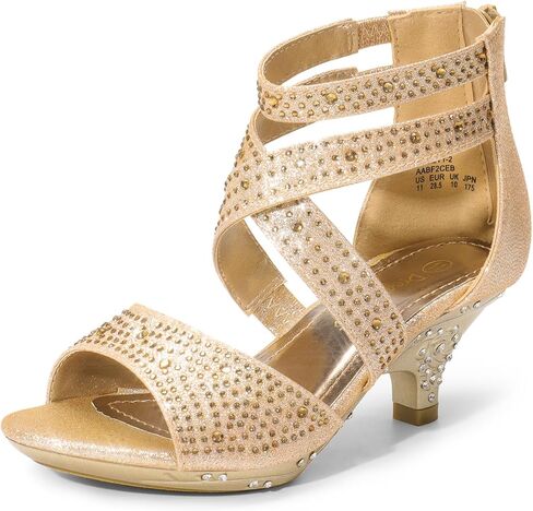 DREAM PAIRS Girls Sandals Low Heel Dress Pump Sandals in Kuwait