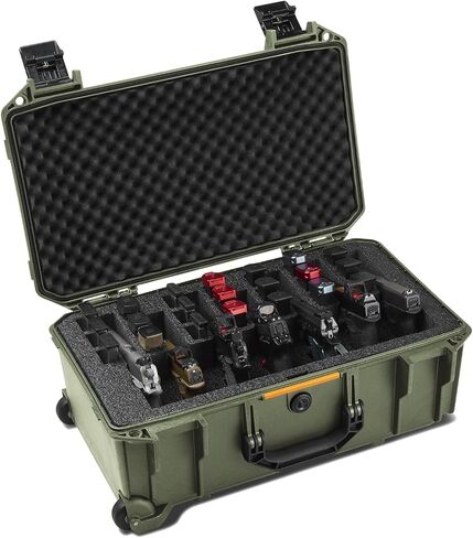مسدس Pelican Vault V300-5 وحقيبة مسدس رغوي مسبقة القطع مكونة من 19 مجلة (أسود) in Saudi Arabia