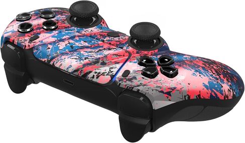وحدة تحكم Custom Controllerzz Glacier Burn وحزمة الحافظة - تتضمن وحدة تحكم لاسلكية مخصصة لجهاز PS5 والكمبيوتر الشخصي وحامل وحدة التحكم in Saudi Arabia
