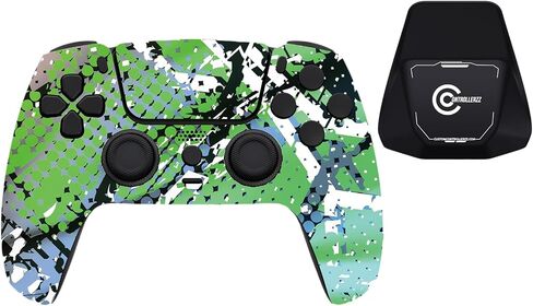 Custom Controllerzz Swamp Fade Controller & Case Bundle – Includes Custom Wireless Controller for PS5, PC & Controller Stand in Saudi Arabia