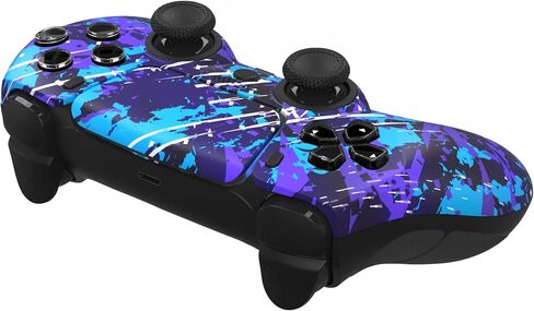 وحدة تحكم Custom Controllerzz Midnight Surge وحزمة الحافظة - تتضمن وحدة تحكم لاسلكية مخصصة لجهاز PS5 والكمبيوتر الشخصي وحامل وحدة التحكم in Saudi Arabia