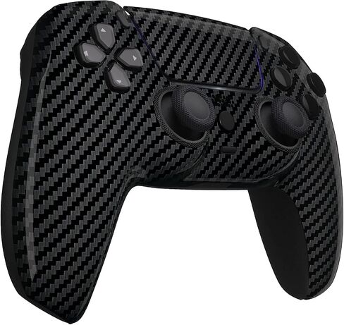 Custom Controllerzz Glossy Carbon Fiber Controller & Case Bundle – Includes Custom Wireless Controller for PS5, PC & Controller Stand in Saudi Arabia