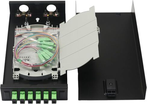 fyboptwu-6 SC-APC Singlemode Couplers 6 Core SC Box Fiber Optic Cables Wall Mount Fiber Enclosure with Singlemode SC APC Kit (Includes Pigtails and Couplers) in Saudi Arabia