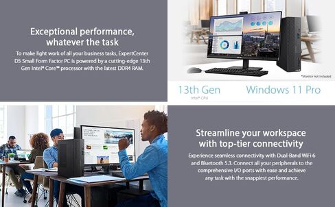 ASUS ExpertCenter D5 Small Form Factor Desktop PC, Intel Core i7-13700, 64GB DDR4 RAM, 4TB SSD, Windows 11 Pro, Black, D500SE-AH704 in Saudi Arabia