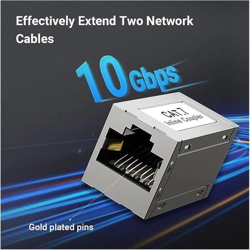 RJ45 Coupler Ethernet Extender 10Gbps, Female to Female Connector Cat7/Cat6/Cat5e(5PCS,CAT6) in Saudi Arabia