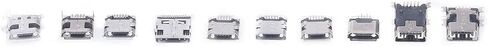 WALFRONT 100Pcs Micro MINI USB Female Plug Connector, Plated, Durable Design, for Digital Products and Household Appliances in Saudi Arabia