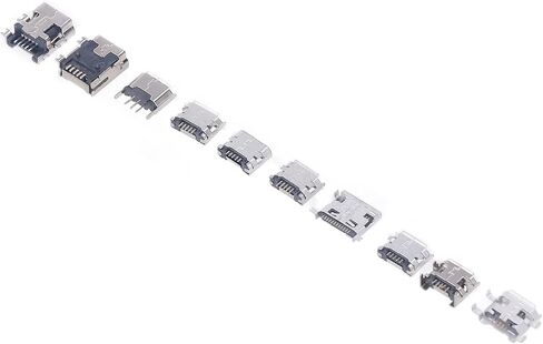 WALFRONT 100Pcs Micro MINI USB Female Plug Connector, Plated, Durable Design, for Digital Products and Household Appliances in Saudi Arabia