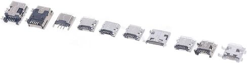 WALFRONT 100Pcs Micro MINI USB Female Plug Connector, Plated, Durable Design, for Digital Products and Household Appliances in Saudi Arabia