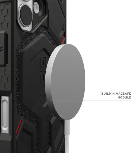 حافظة URBAN ARMOR GEAR UAG مصممة لهاتف iPhone 17 Monarch Pro - متوافقة مع غطاء حماية من الدرجة العسكرية MagSafe، أسود كيفلار in Kuwait